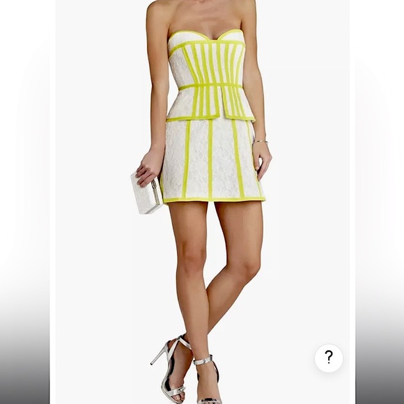 BCBGMAXAZRIA Strapless Lace Detailed Dress - Picture 1 of 14